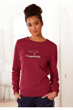 KangaROOS Sweatshirt mit Kontrastfarbenem Logodruck, Loungeanzug