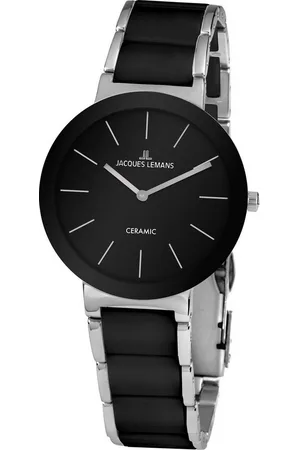 Jacques Lemans Keramikuhr Monaco, Quarzuhr, Armbanduhr, Damenuhr, gehärtetes Crystexglas
