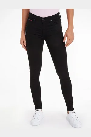 Tommy Hilfiger Skinny-fit-Jeans Nora Mid Rise Skinny Fit mit Logo-Badge & Stickereien