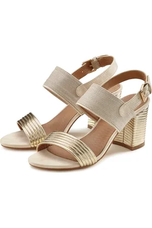 Lascana Sommerschuh Riemchensandalette Sandale, Sommerschuh mit Blockabsatz VEGAN