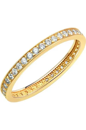 ELLEN K. Fingerring 375 Gold Zirkonia weiß Memoirering