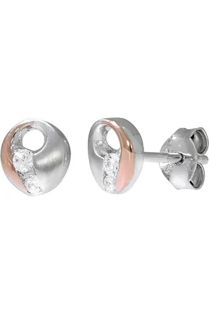 vivance collection Paar Ohrstecker 925 Silber zweifarbig rose Zirkonia