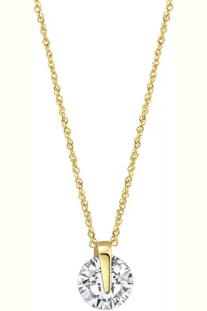 ELLEN K. Kette mit Anhänger Gold 333 mit Zirkonia weiß 10mm