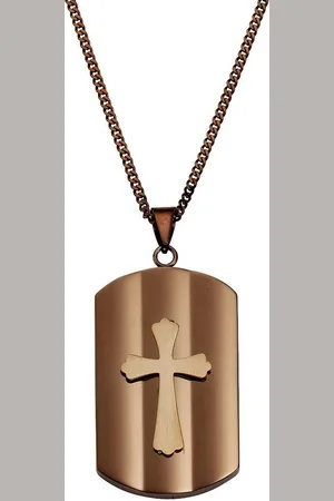 Zeeme Kette mit Anhänger Edelstahl Kreuz