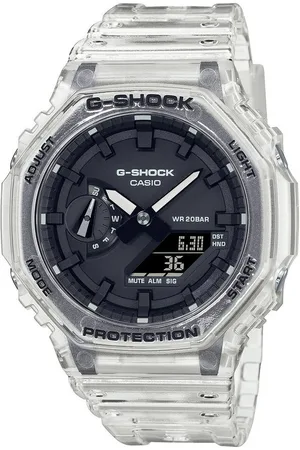 Casio Chronograph GA-2100SKE-7AER, Quarzuhr, Armbanduhr,Herrenuhr,digital,bis 20bar wasserd.Resinarmband