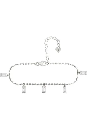 CAÏ Armband 925/- Sterling Silber rhodiniert Anhänger Zirkonia Baguette