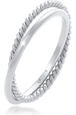 Elli Fingerring Wickelring Klassik Fein Gedreht 925 Silber