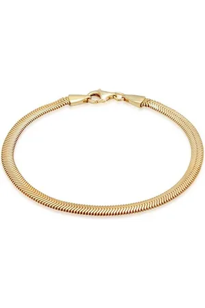 Kuzzoi Armband Flach Elegant Schlangenkette Fischgräte 925 Silber