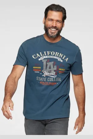 ARIZONA T-Shirt Kurzarm, lässige Passform, Used-Look, Rundhalsausschnitt