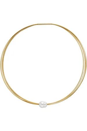 Firetti Halsreif Schmuck Geschenk Omegareif mit Perle, Made in Germany - mit Südseezuchtperle