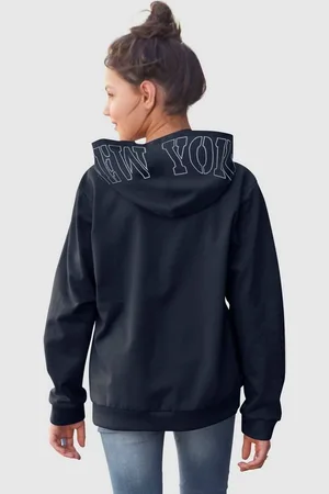 Kidsworld Kapuzensweatshirt, Hoodie mit Print auf der Kapuze Langarm, weite Passform, stylischer Druck, Basic-Stil