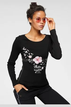 KangaROOS Longsleeve Langarm, sehr figurbetonter Schnitt, mit Print