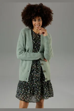 Aniston Strickjacke mit Ajourstrickmuster