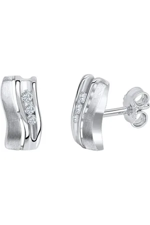 vivance collection Paar Ohrstecker 925 Silber rhodiniert glanz/matt