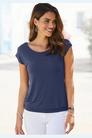 Lascana Longshirt mit breitem Bund aus weichem Viskose-Stretch