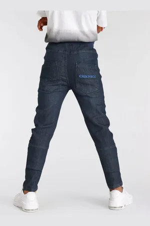 CHIEMSEE Schlupfjeans, Stretch-Jeans für Jungen schmale Beinform, Used-Waschung, niedrige Leibhöhe