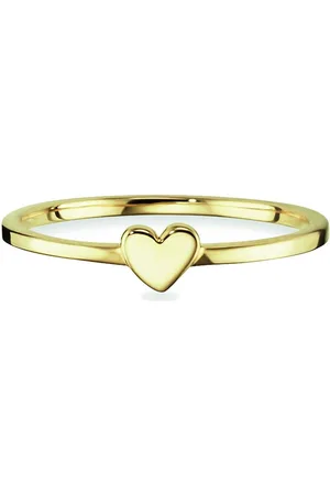 CAÏ Fingerring 925/- Sterling Silber vergoldet Herz