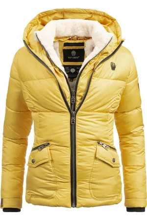 Navahoo Winterjacke Megan stylische Damen Steppjacke mit Teddyfutter