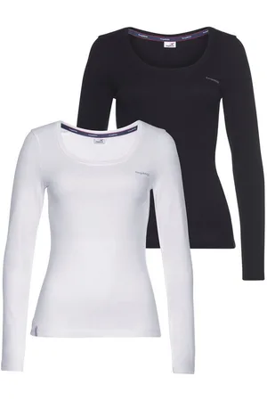 KangaROOS Langarmshirt (Packung, 2-tlg., 2er-Pack) Langarm, unifarben oder meliert, Rundhalsausschnitt