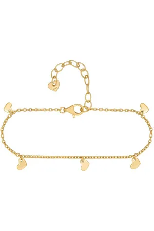 CAÏ Armband 925 Silber vergoldet Anhänger Herzen