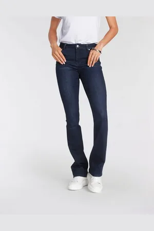 Tamaris Bootcut-Jeans normale Leibhöhe, Bootcut, mit ausgestelltem Bein