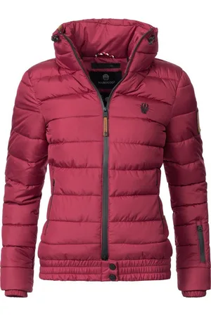 Marikoo Steppjacke Poison stylische Damen Winterjacke mit hohem Kragen