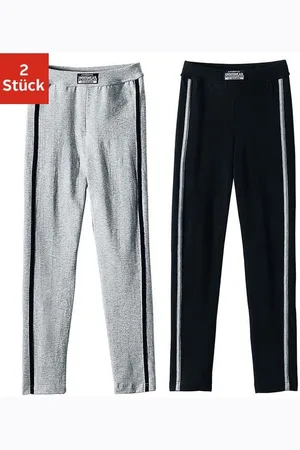 Authentic Underwear Leggings (2er-Pack) ideal für kalte Tage, mit sportlichen Streifen seitlich