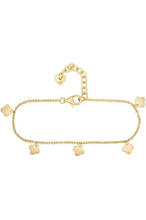 CAÏ Armband 925 Sterling Silber vergoldet Anhänger Clover Kleeblatt