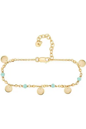 CAÏ Armband 925 Silber vergoldet Amazonit Plättchen