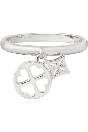 CAÏ Fingerring 925 Silber rhodiniert Anhänger Cut-outs