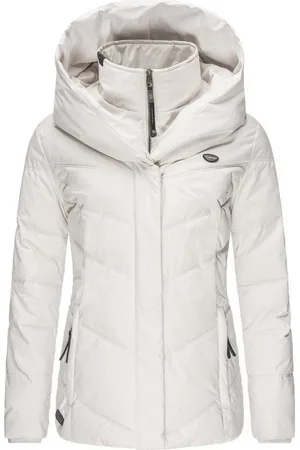 Ragwear Anorak Natesa Intl. stylische Winterjacke mit V-Steppung und Kapuze