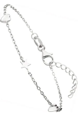 Jobo Armband Herz Stern, 925 Silber 19 cm