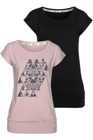 Ocean Yoga & Relax Shirt Soulwear - Essentials Yoga Shirts (Packung, 2er-Pack) leicht überschnittene Schultern, längerer Schnitt