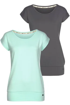 Ocean Yoga & Relax Shirt Soulwear - Essentials Yoga Shirts (Packung, 2er-Pack) leicht überschnittene Schultern, längerer Schnitt