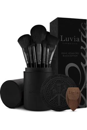 LUVIA Kosmetikpinsel-Set Prime Vegan Pro Black Edition, 15 tlg.