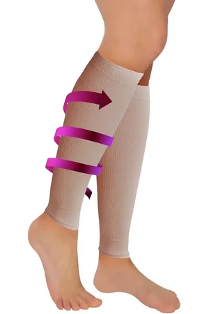 Fußgut Stütz-Stulpen zur Vorbeugung schwerer Beine, anatomisch korrekter Druckverlauf entlastet, vitalisiert, stimuliert, Erholung, 2 Paar, Universalgröße