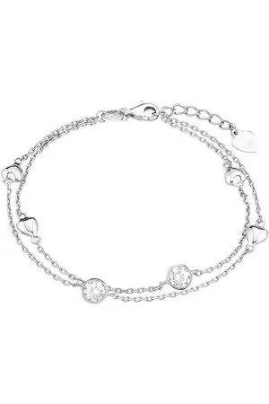 Amor Armband Mehrreihig, mit Herzen, 2022422, mit Zirkonia (synth)