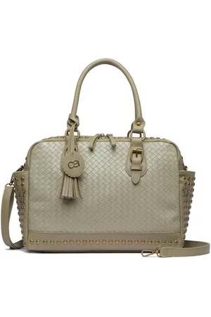 Alessandro Schultertasche Berlin, mit Nieten und Flechtung