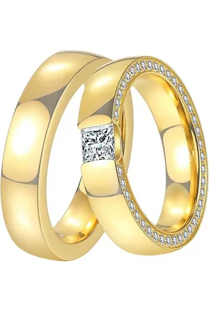DOOSTI Trauring Schmuck Geschenk Edelstahl Trauring Ehering Partnerring LIEBE, wahlweise mit oder ohne Zirkonia