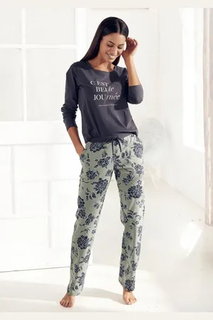 VIVANCE DREAMS Pyjama (2 tlg) mit großem Blumen-Druck