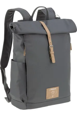 LÄSSIG Wickelrucksack Green Label, Rolltop, anthracite, PETA-approved vegan, zum Teil aus recyceltem Material