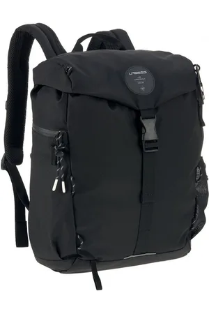 LÄSSIG Wickelrucksack Green Label, Outdoor, Black, PETA-approved vegan, zum Teil aus recyceltem Material