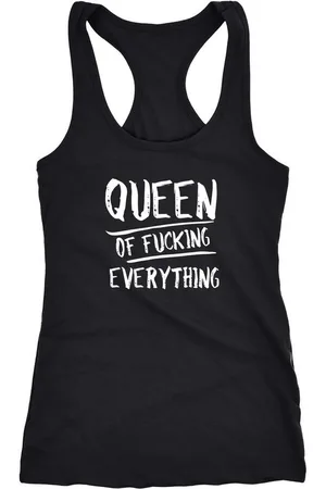 MoonWorks Tanktop Damen Tanktop mit Spruch Queen of Fucking Everything Racerback Tank - Verkäufer: Akowi