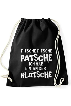 MoonWorks Turnbeutel Turnbeutel Spruch Pitsche Pitsche Patsche Ich hab einen an der Klatsche Gymsac ® - Verkäufer: Akowi