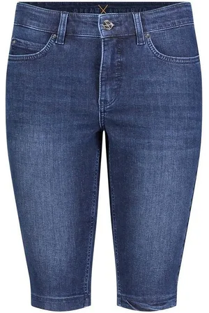 Mac Stretch-Jeans DREAM BERMUDA basic slight used blue 5437-90-0356 D651 - Verkäufer: Jeans-Manufaktur