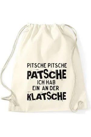 MoonWorks Turnbeutel Turnbeutel Spruch Pitsche Pitsche Patsche Ich hab einen an der Klatsche Gymsac ® - Verkäufer: Akowi