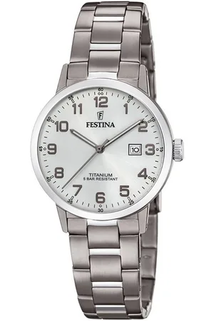 Festina Quarzuhr Damen Uhr F20436/1 Elegant Titan, (Analoguhr), Damen Armbanduhr rund, Titanarmband silber - Verkäufer: Fit4Style Silberschmuck - IMPPAC