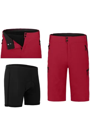 Bergson Fahrradhose PORVOO Bermuda (mit gepolsterter Innenhose) Herren Radshorts, robust, elastisch, Normalgrößen, - Verkäufer:
