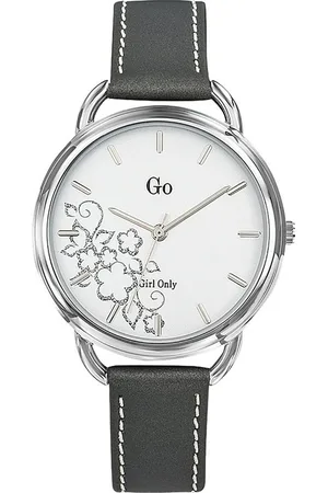 GO Girl Only Quarzuhr Damen Armbanduhr weiß, (Analoguhr), Damenuhr rund, mittel (ca. 35mm), Lederarmband , weiß, Fashion - Verkäufer: Fit4Style Silberschmuck - IMPPAC
