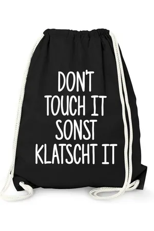 MoonWorks Turnbeutel Turnbeutel Spruch Don`t touch it sonst klatscht it Beutel Sportbeutel ® - Verkäufer: Akowi